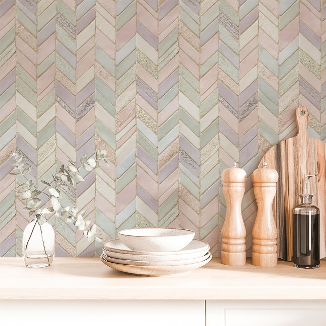 Papel Pintado Pastel Chevron Marble Tile (Subido por el creador)