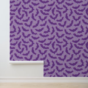 Papel Pintado Pastel encantado Spooktacular Halloween Purple Bat
