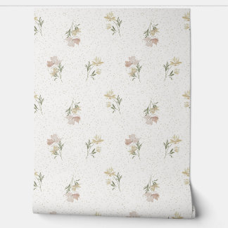 Papel Pintado Pastel Floral Scatter Wallpaper