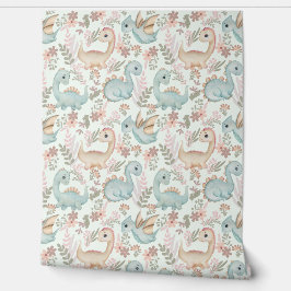 Papel Pintado Pastel lindos dinosaurios