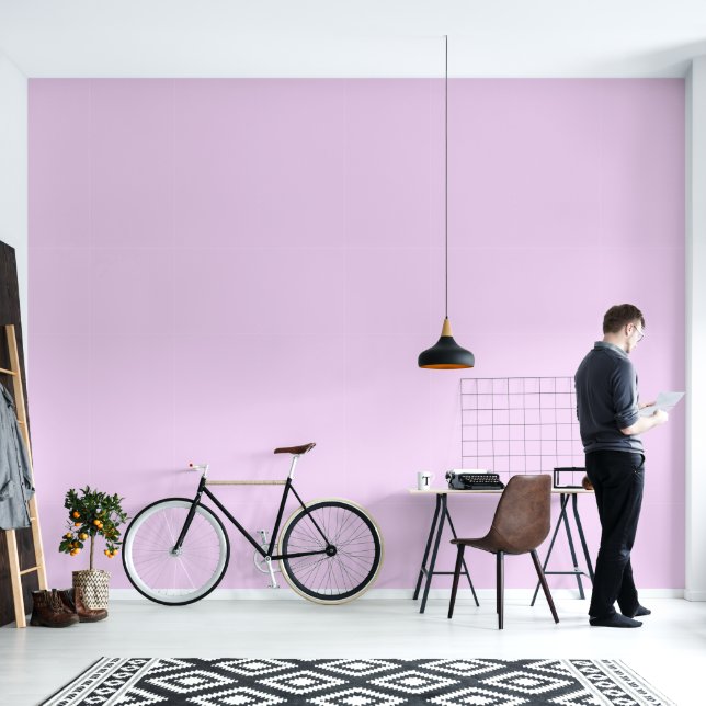 Papel Pintado Pastel Purple Simple Elegante (Sala de estar)