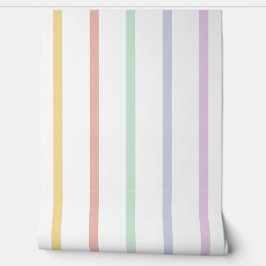 Papel Pintado Pastel Rainbow Stripes