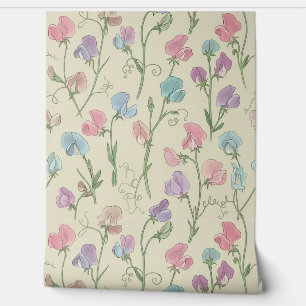 Papel Pintado Pastel Sweet Pea Seamless Pattern