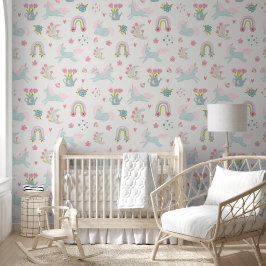 Papel Pintado Pastel: The Serene Unicorn Garden