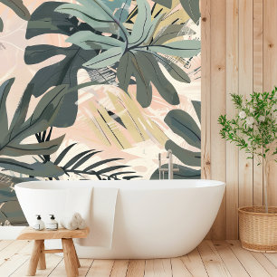 Papel Pintado Pasteles tropicales: Patrón sin Palma