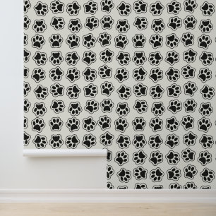 Papel Pintado Patas negras, garras de perro, garras de gato, con