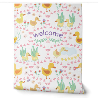 Papel Pintado Patitos Dulces - Bebé - Guardería - Recién Nacido