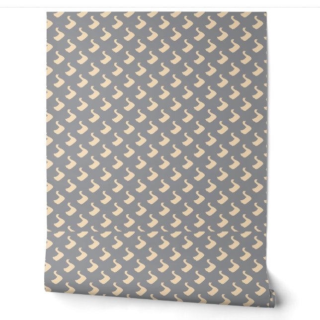 Papel Pintado Pato Ducky Bosque Infantil Gris (Desenrollar)