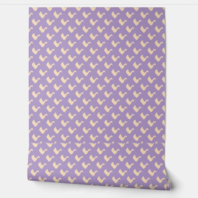 Papel Pintado Pato Ducky Niños Lavanda (Desenrollar)