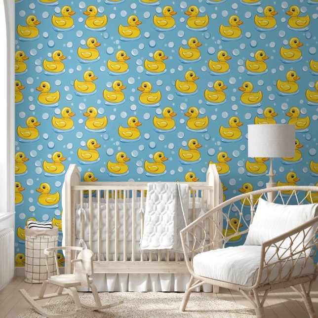 Papel Pintado Patos de goma amarillos (Niños)