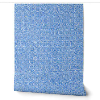 Papel Pintado patrón abstracto azul y blanco
