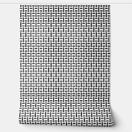 Papel Pintado Patrón abstracto de bloques blancos y negros moder