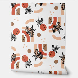 Papel Pintado Patrón abstracto de Boho | Minimalista moderno sin