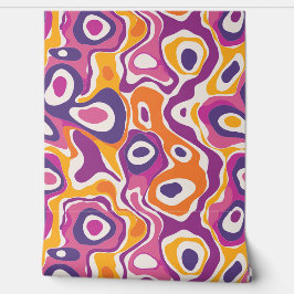 Papel Pintado Patrón abstracto moderno en rosa brillante