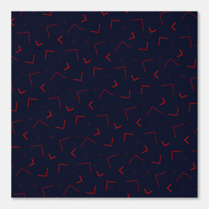 Papel Pintado Patrón abstracto oscuro con acentos rojos