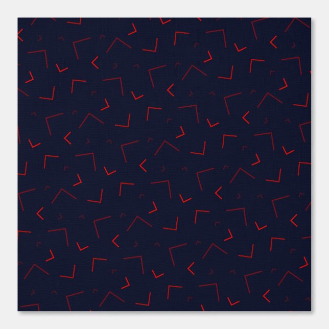 Papel Pintado Patrón abstracto oscuro con acentos rojos (Anverso)