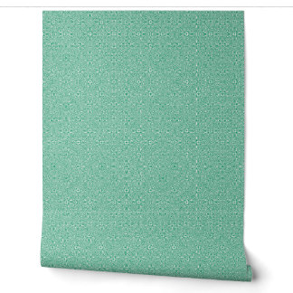 Papel Pintado patrón abstracto verde y blanco