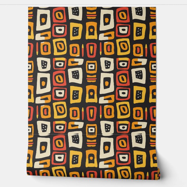 Papel Pintado Patrón africano de resumen geométrico (Desenrollar)