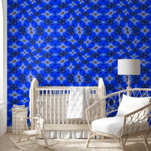 Papel Pintado Patrón anémico de los jardines azules