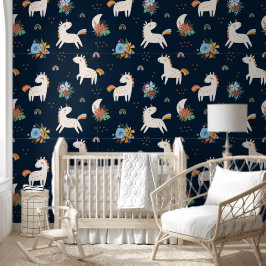 Papel Pintado Patrón animal unicornio de fantasía