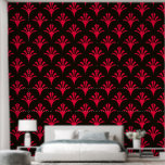 Papel Pintado Patrón Art Deco 02 - rojo carmín sobre negro<br><div class="desc">Patrón Art Deco 02 - rojo carmín sobre negro</div>
