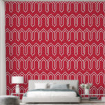 Papel Pintado Patrón Art Deco 05 - Blanco sobre el Paraíso Rosa<br><div class="desc">Patrón Art Deco 05 - Blanco sobre el Paraíso Rosa</div>