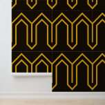 Papel Pintado Patrón Art Deco 05 - Deco Gold 2 sobre negro<br><div class="desc">Patrón Art Deco 05 - Deco Gold 2 sobre negro</div>