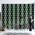 Papel Pintado Patrón Art Deco Blanco sobre rayas negras verdes<br><div class="desc">Las rayas verdes y negras son perfectas con una capa decorativa de arte blanco. Puede cambiar los colores de rayas verdes y negras.</div>