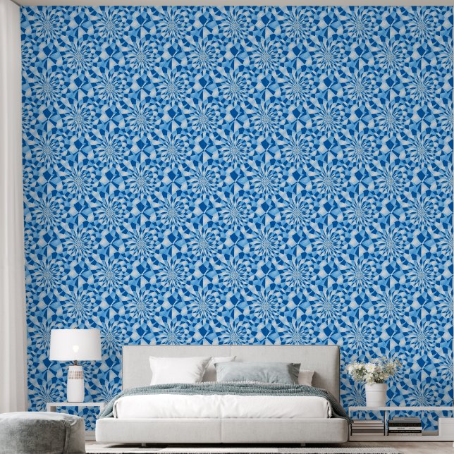 Papel Pintado Patrón azul (Dormitorio)