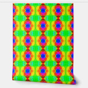 Papel Pintado Patrón azul rojo verde