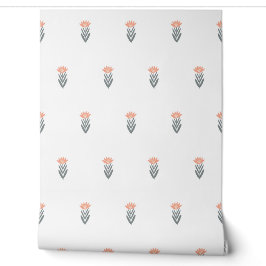 Papel Pintado patrón botánico simple y continuo con flores en 