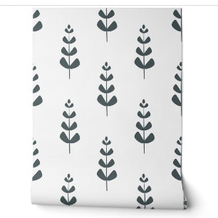 Papel Pintado patrón botánico simple y sin costuras con plantas 