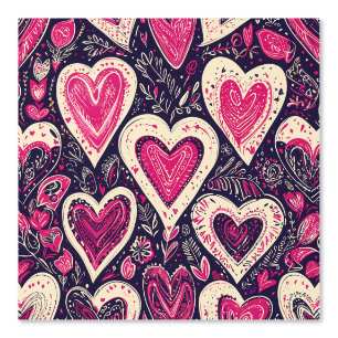 Papel Pintado Patrón cardíaco romántico: un diseño lleno de amor