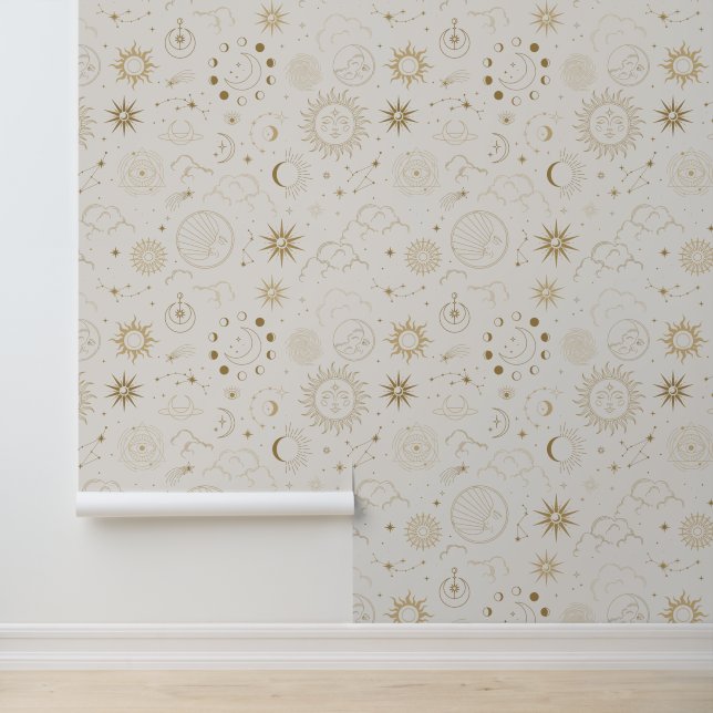 Papel Pintado Patrón celeste (Solicitud)
