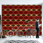 Papel Pintado Patrón circular rojo y negro Art Deco<br><div class="desc">Clasificantes motivos circulares Art Deco con tonos rojos oscuros,  negros y dorados crean un aspecto llamativo y único en cualquier habitación de tu casa. Diseño original de Linda Becker.</div>