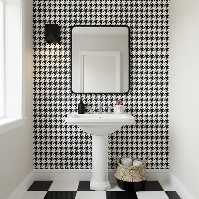 Papel Pintado Patrón clásico de dientes de perro negro (Subido por el creador)