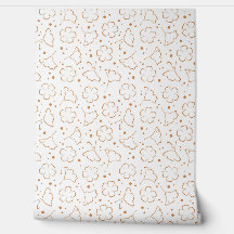 patrón con flores de lino en una sabia minimalista