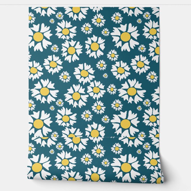 Papel Pintado Patrón continuo con flores (Desenrollar)