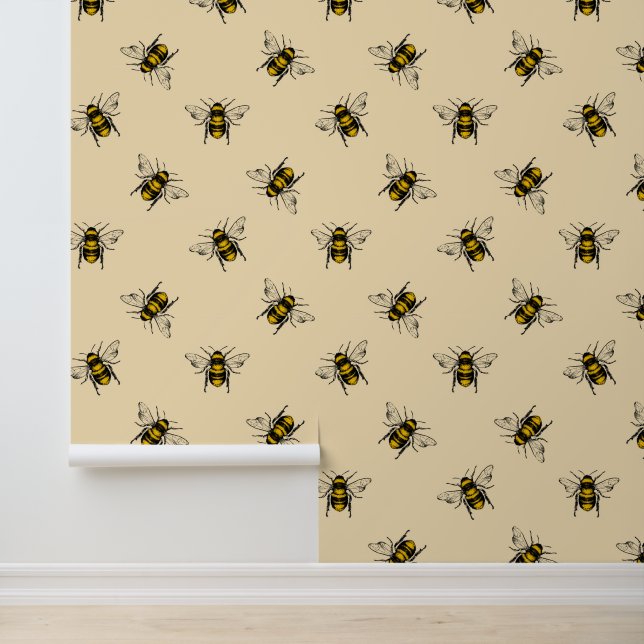 Papel Pintado Patrón de abejas reina (Solicitud)