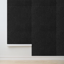 Papel Pintado Patrón de acabado en cuero negro para interior mod
