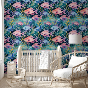 Papel Pintado Patrón de acuarela animal de Guay - Pescado 3