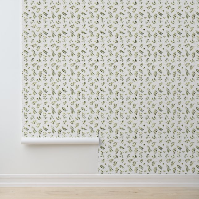 Papel Pintado Patrón de acuarela de Olive Garden (Solicitud)