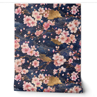 Papel Pintado Patrón de acuarela de Sakura japonesa | Cerezo ele