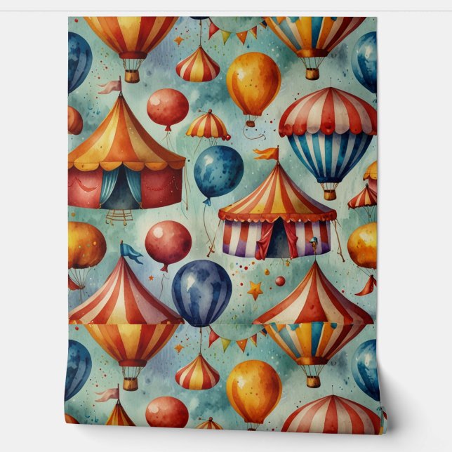 Papel Pintado Patrón de acuarela floral elegante (Desenrollar)