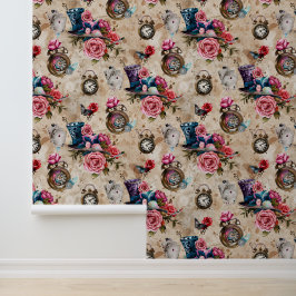 Papel Pintado Patrón de Alicia en el País de las Maravillas