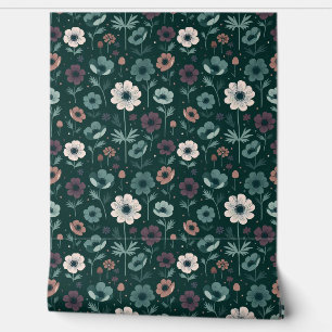 Papel Pintado Patrón de anémona encantadora