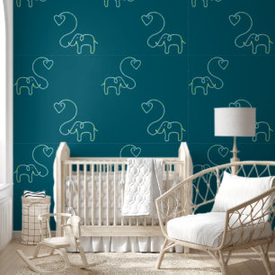 Papel Pintado Patrón de animal genial - Elefante 4