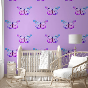 Papel Pintado Patrón de animal genial - Mariposa 1b