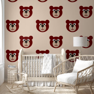 Papel Pintado Patrón de animal genial - Oso de peluche 1