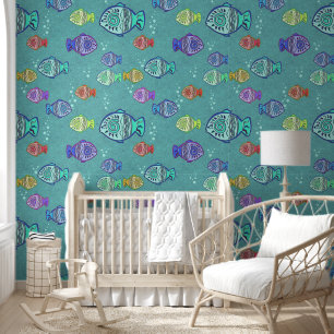 Papel Pintado Patrón de Animal Genial - Pez 1